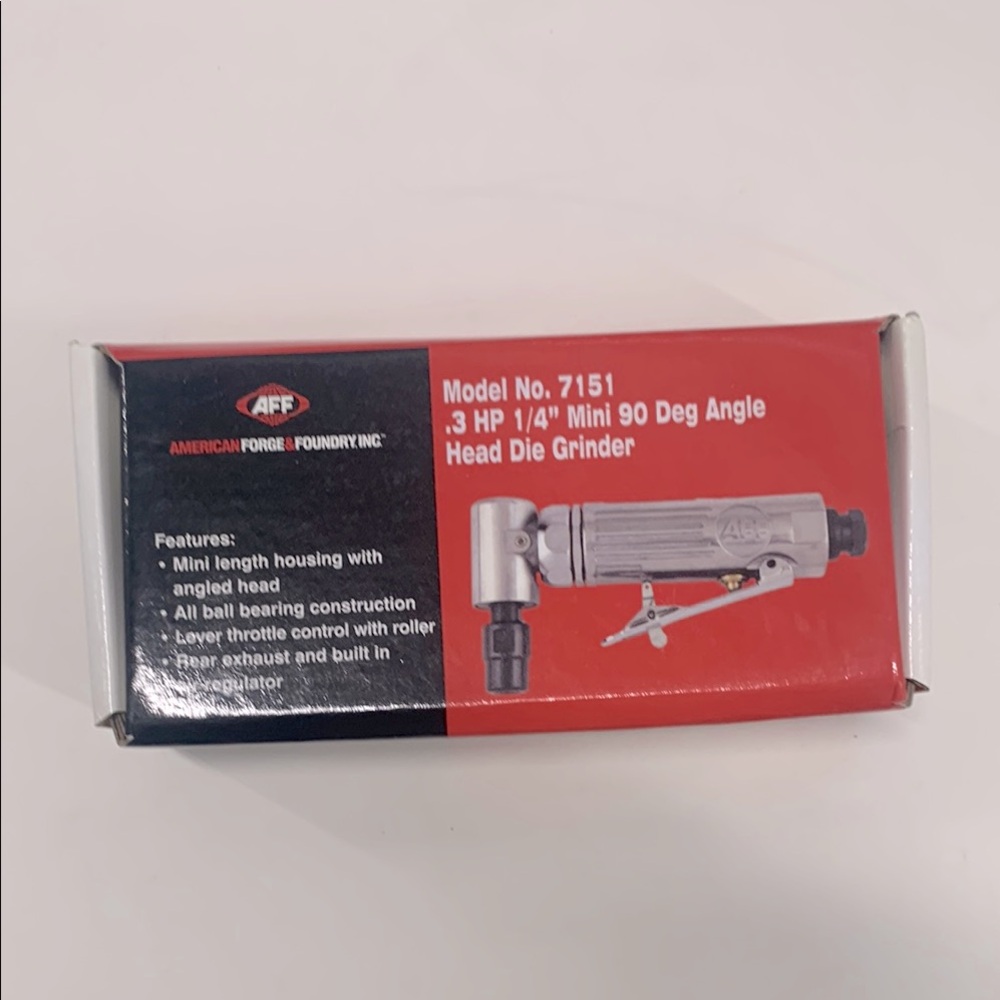 AFF 1/4" Collet Mini Die Grinder with 90 Degree Angled Head, , 5-3/16" OAL, 7151